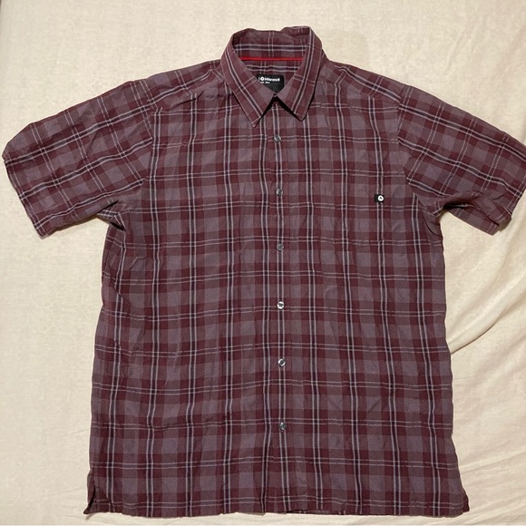 Marmot Eldridge Short-Sleeve Shirt in Whiskey Brown | UV Protection - Picture 3 of 16